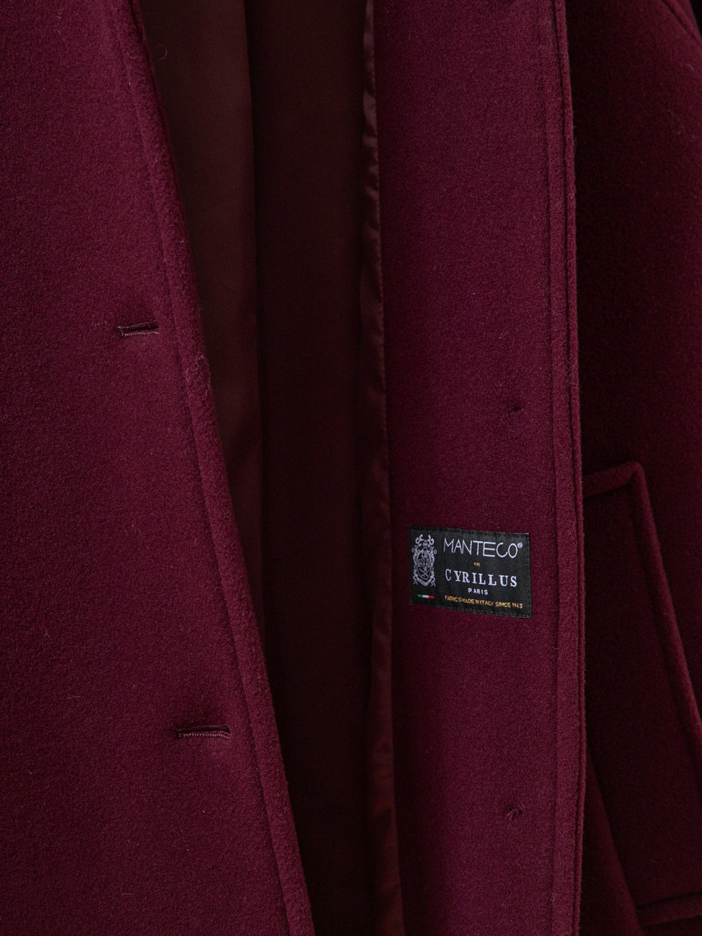 Manteau mi-long femme en lainage – bordeaux, bordeaux – vue 5