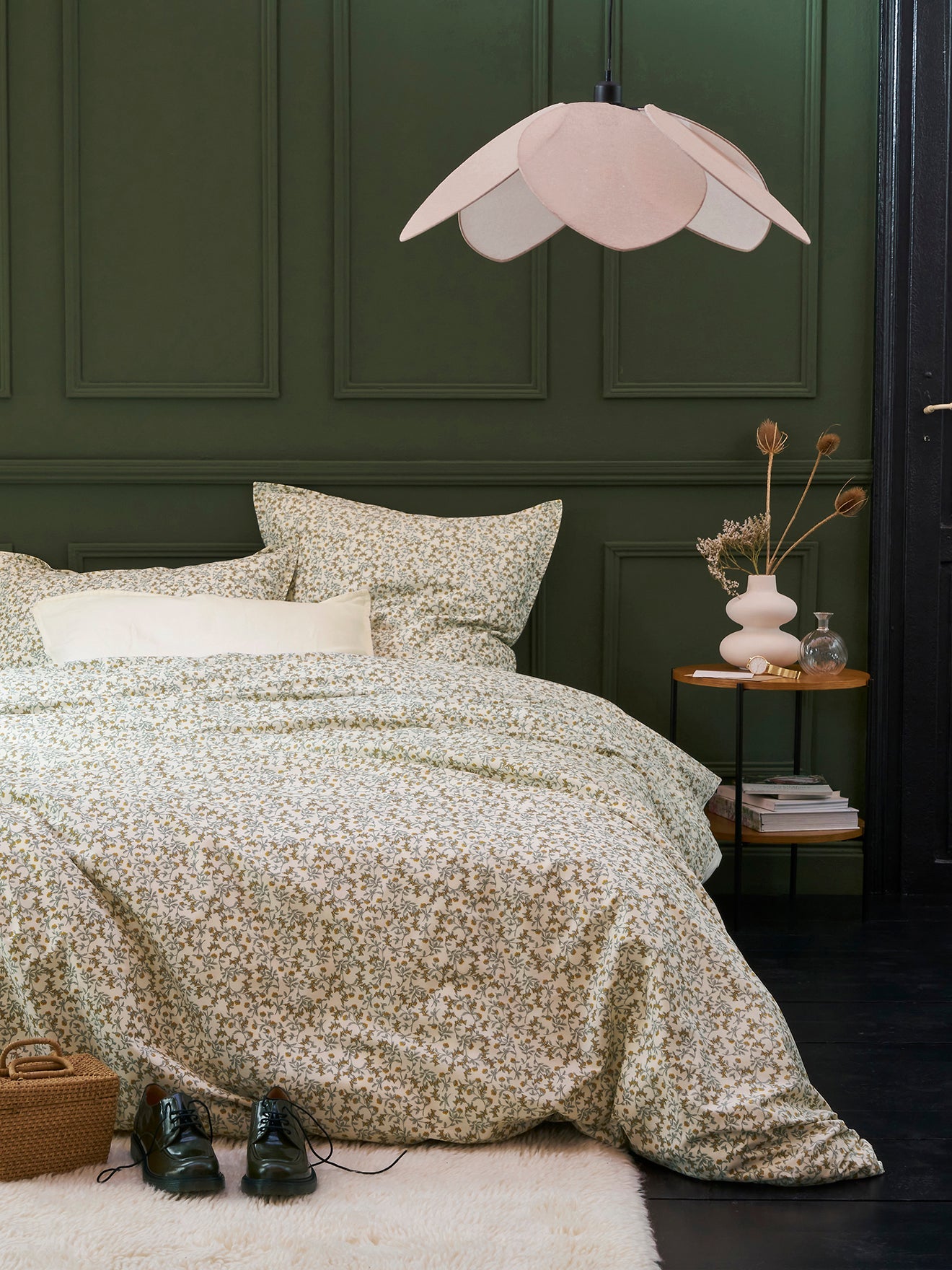 Housse de couette en percale de coton à motif végétal, multicolore – vue 5