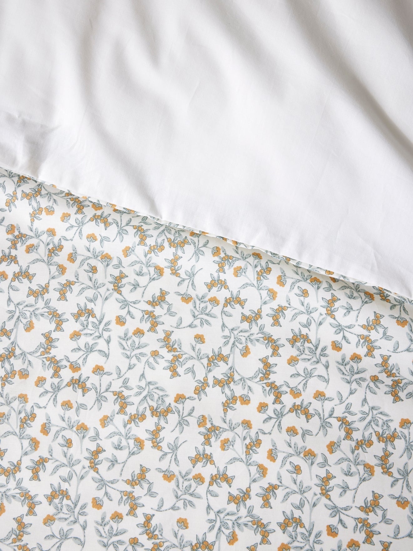 Housse de couette en percale de coton à motif végétal, multicolore – vue 2