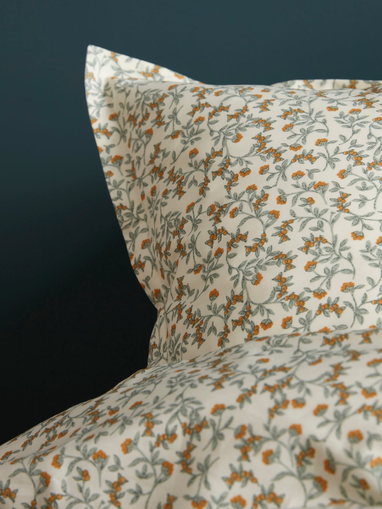 Housse de couette en percale de coton à motif végétal, multicolore – vue 3