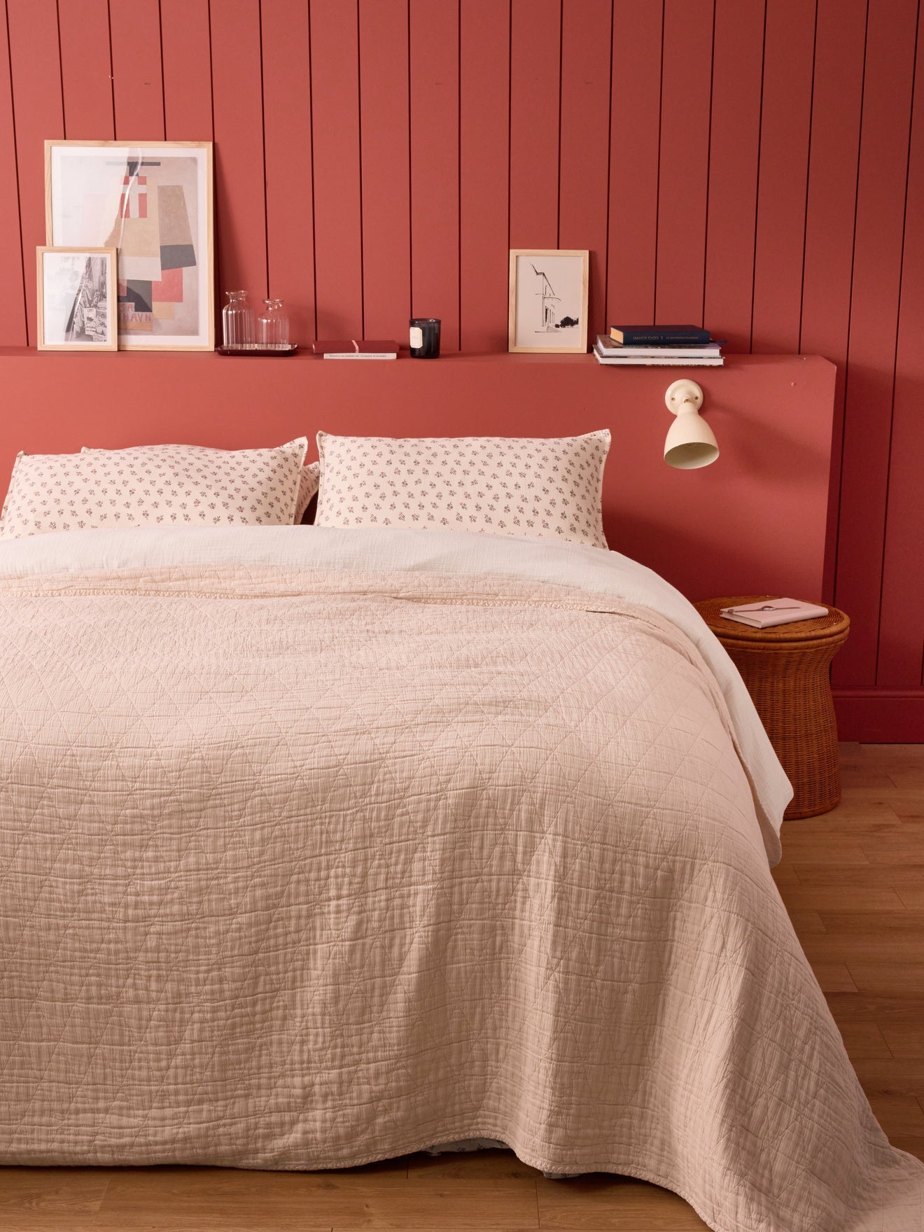 Couvre-lit en coton piqué – nude, nude – vue 4
