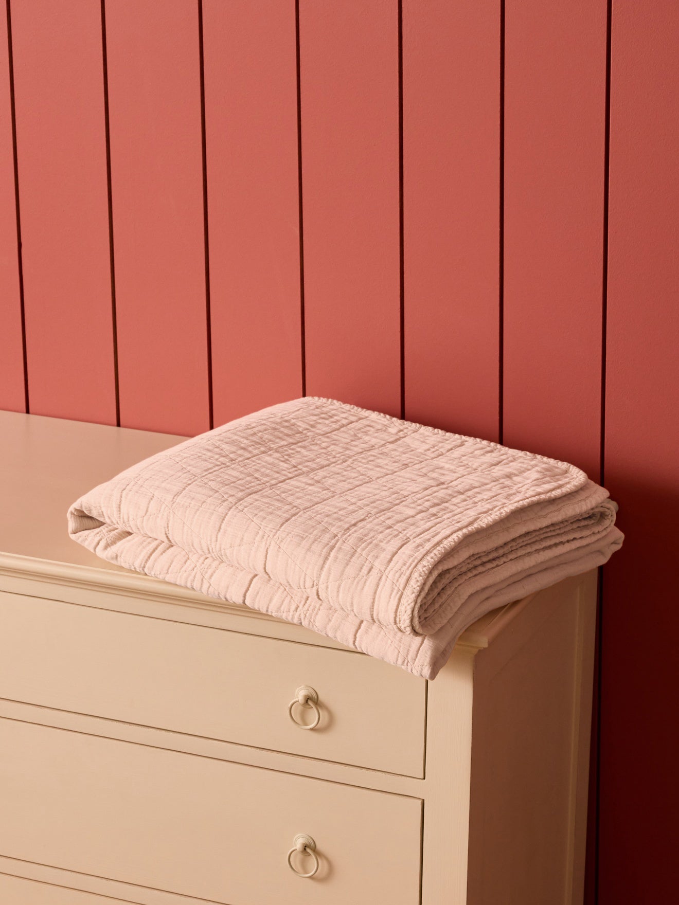 Couvre-lit en coton piqué – nude, nude – vue 1