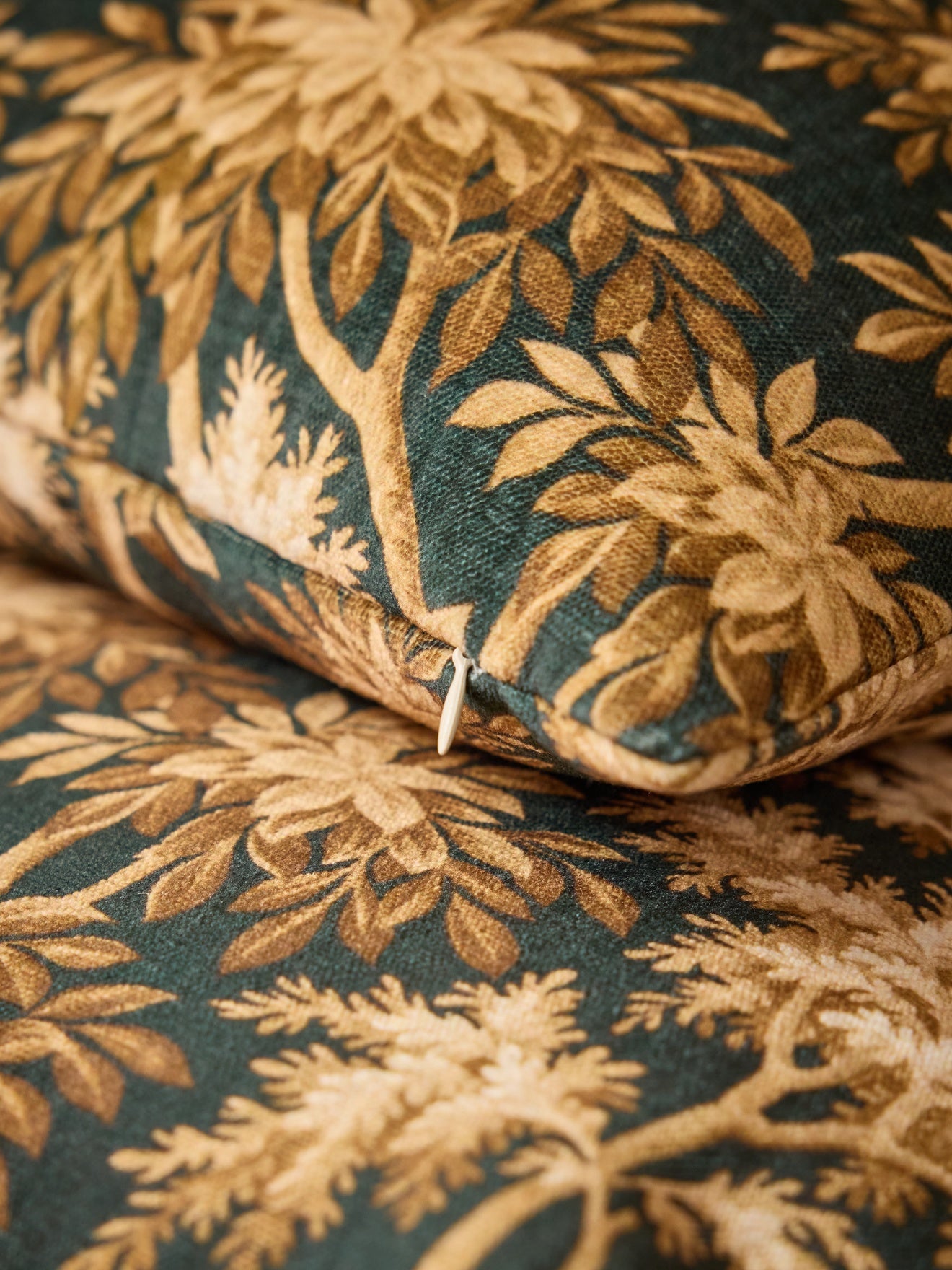 Housse de coussin imprimée en coton – 30 × 50 cm, motif floral – vue 1