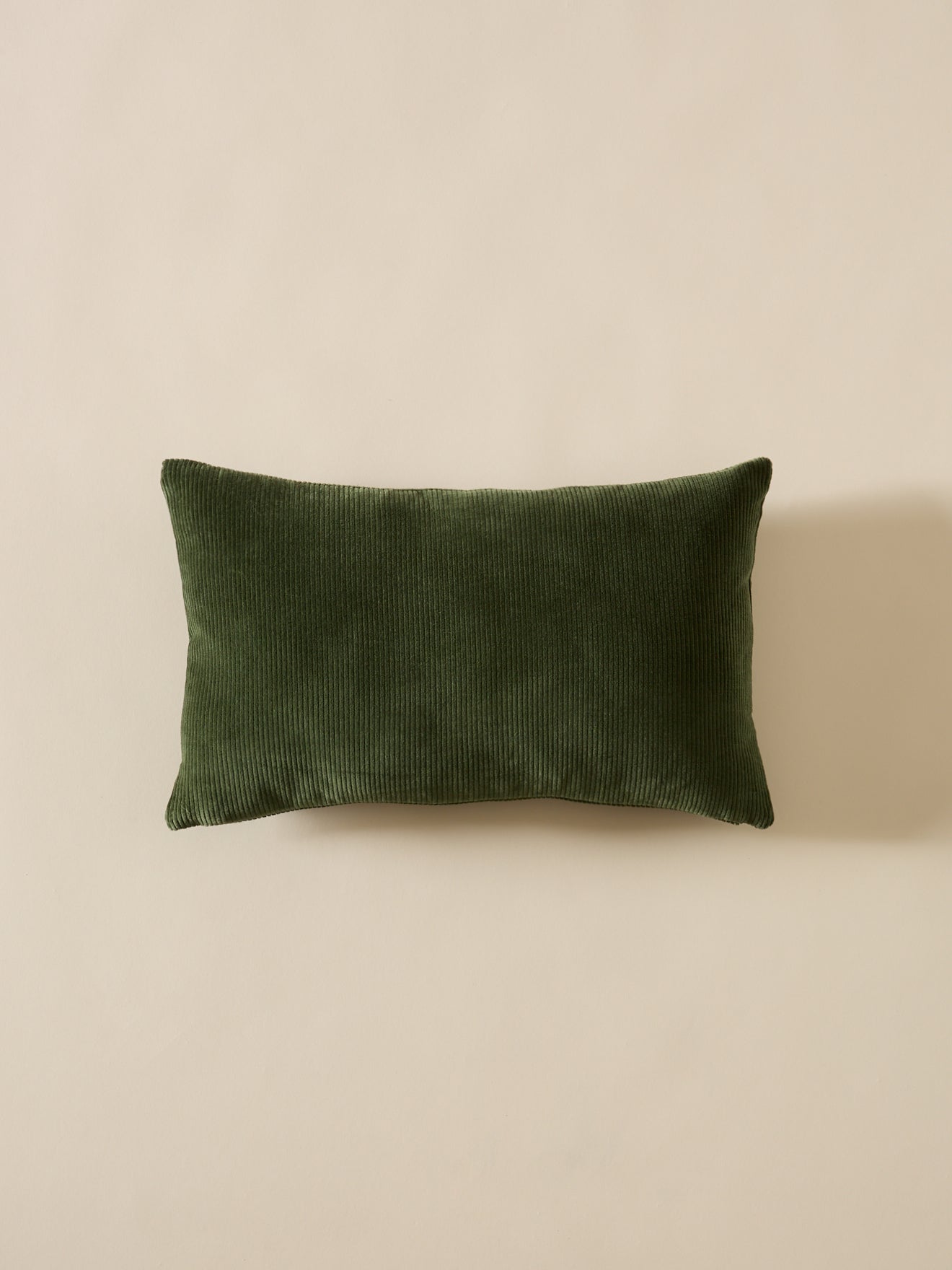Housse de coussin en velours côtelé – vert, vert – vue 2