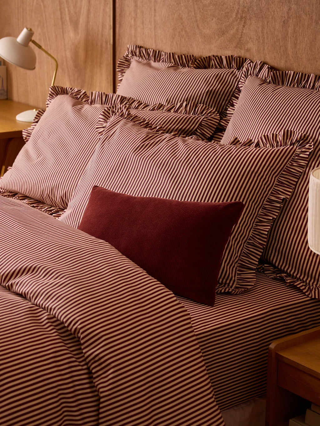 Housse de coussin en velours côtelé – châtaigne, châtaigne – vue 6
