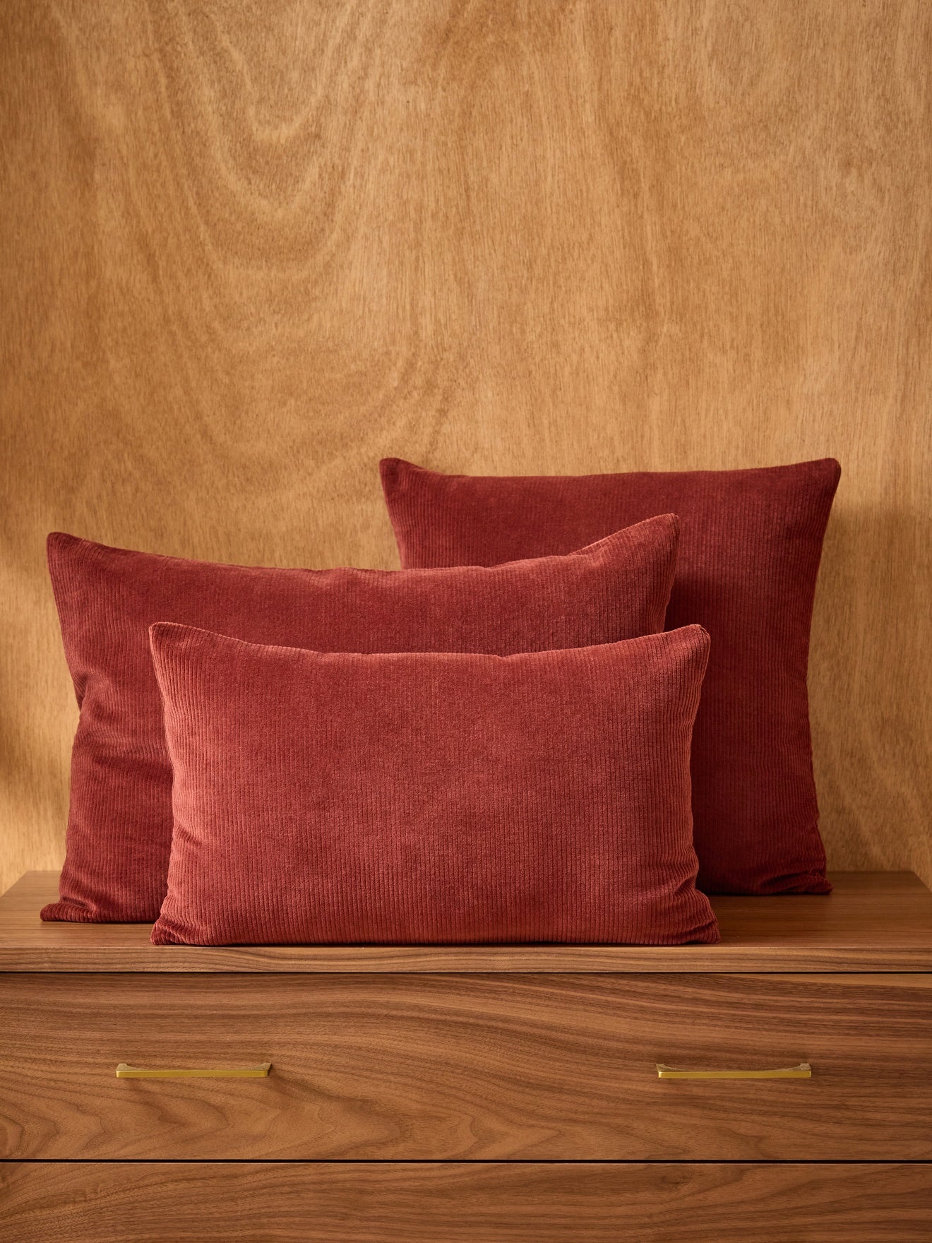 Housse de coussin en velours côtelé – châtaigne, châtaigne – vue 5