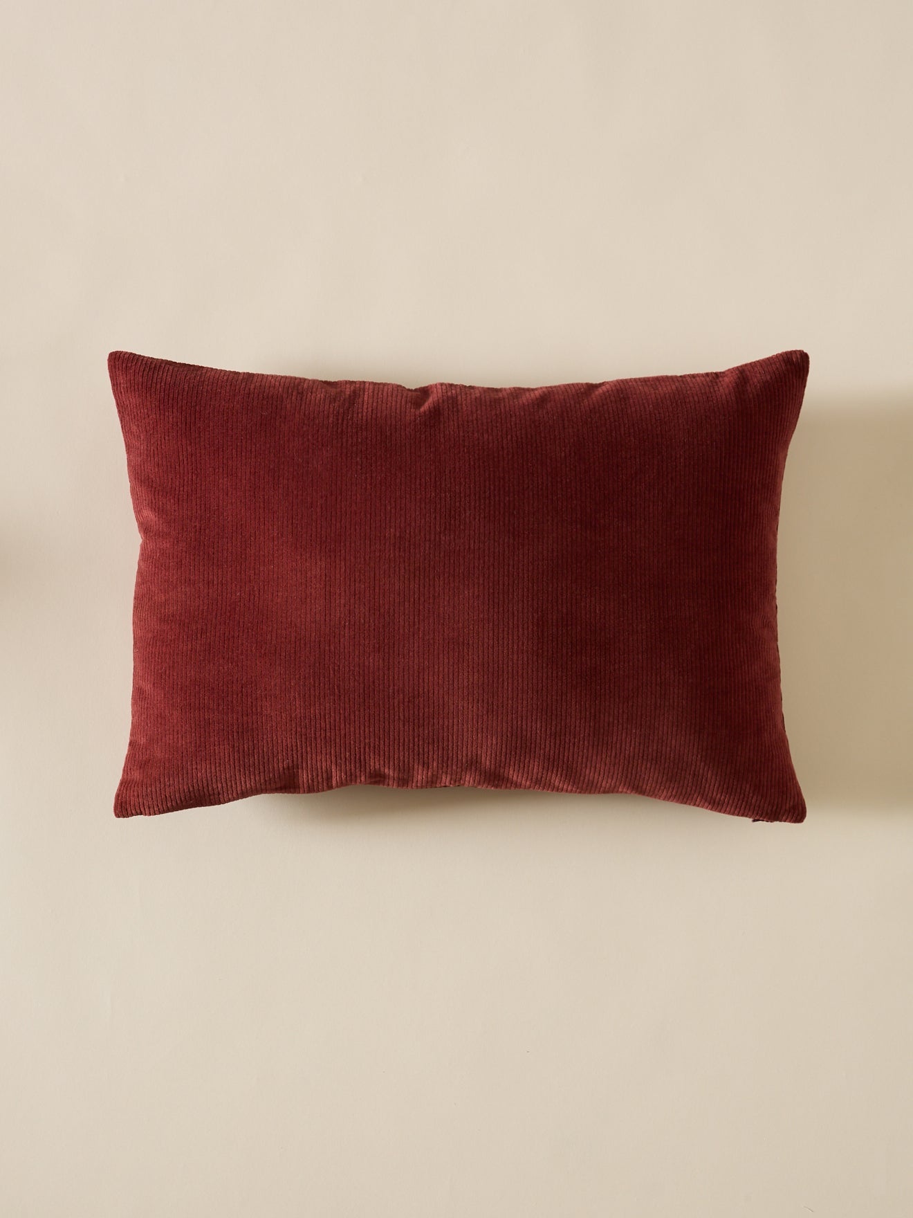 Housse de coussin en velours côtelé – châtaigne, châtaigne – vue 1