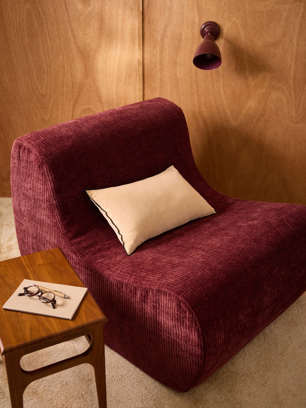 Housse de coussin en velours – écru, écru – vue 6