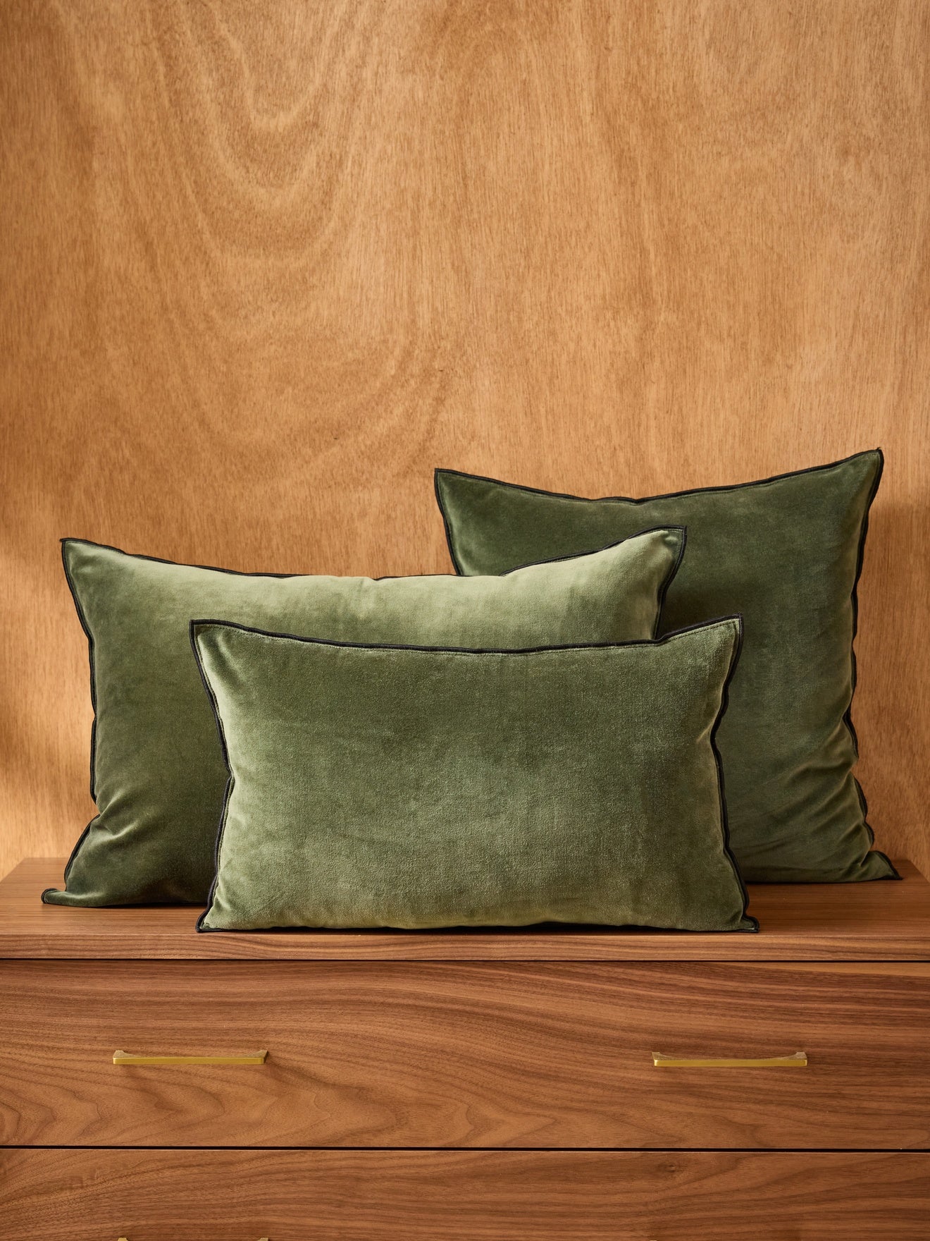Housse de coussin en velours – vert, vert – vue 5