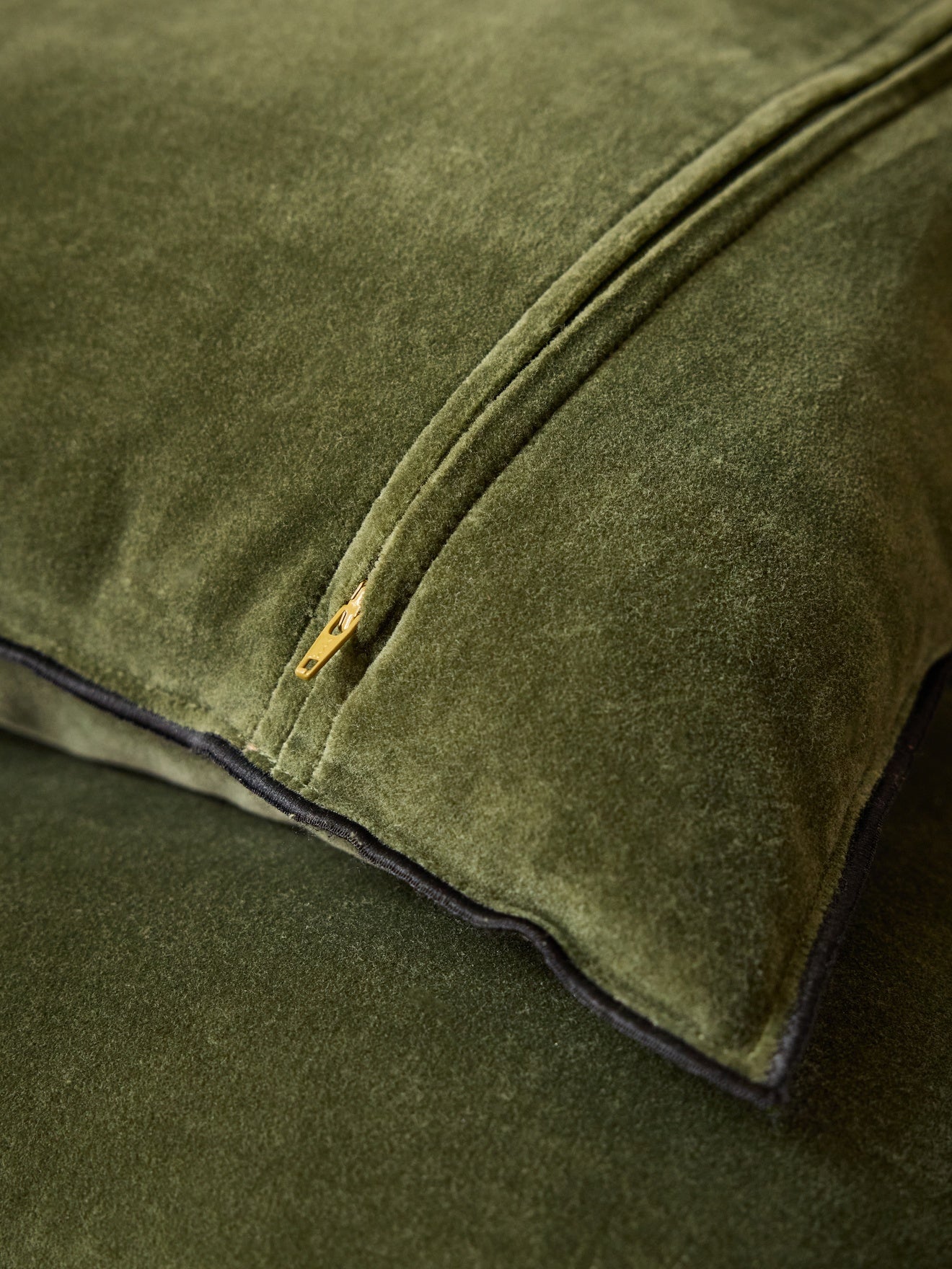 Housse de coussin en velours – vert, vert – vue 4