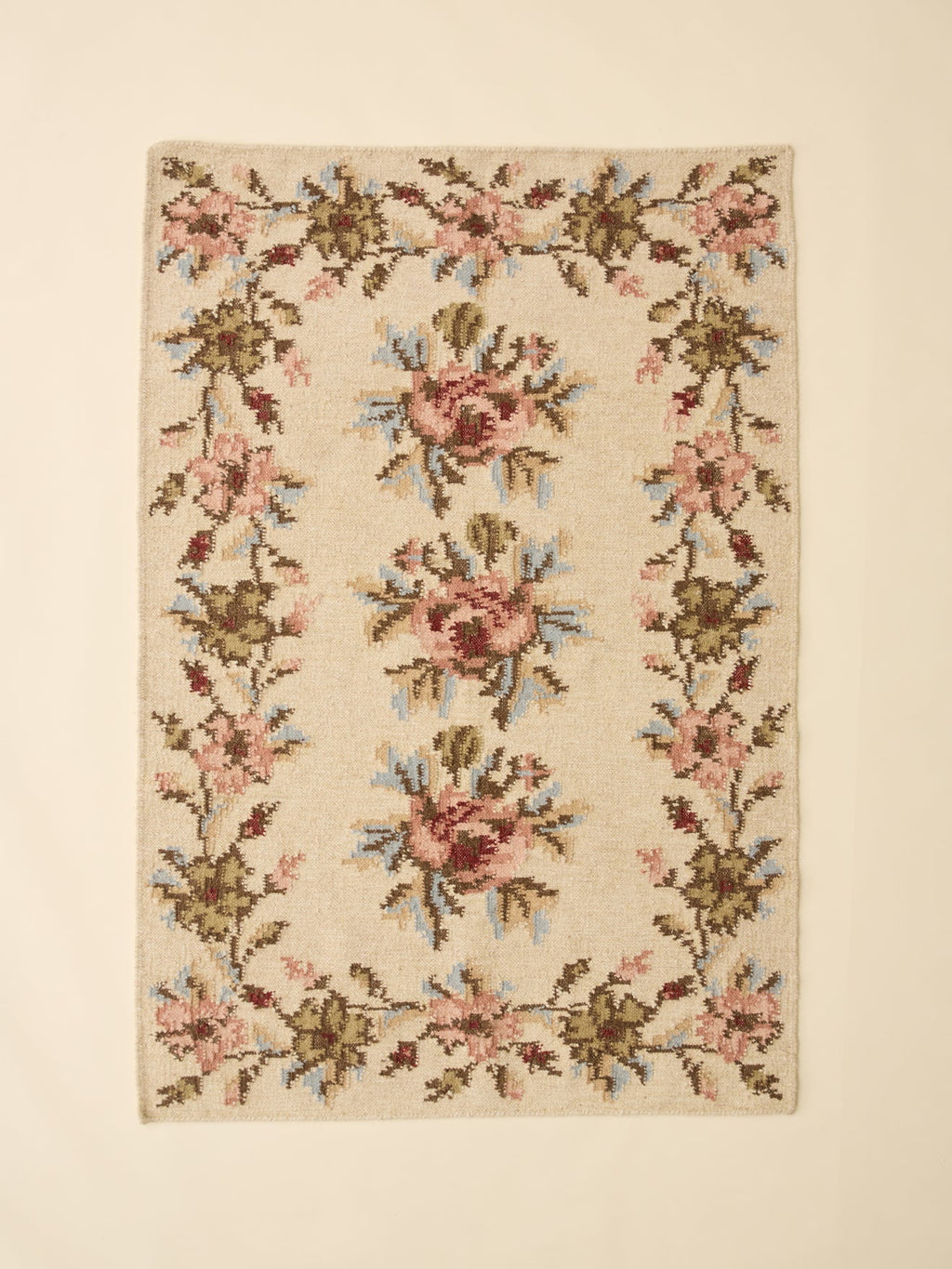 Tapis floral en laine – 120 × 180 cm, motif floral – vue 3