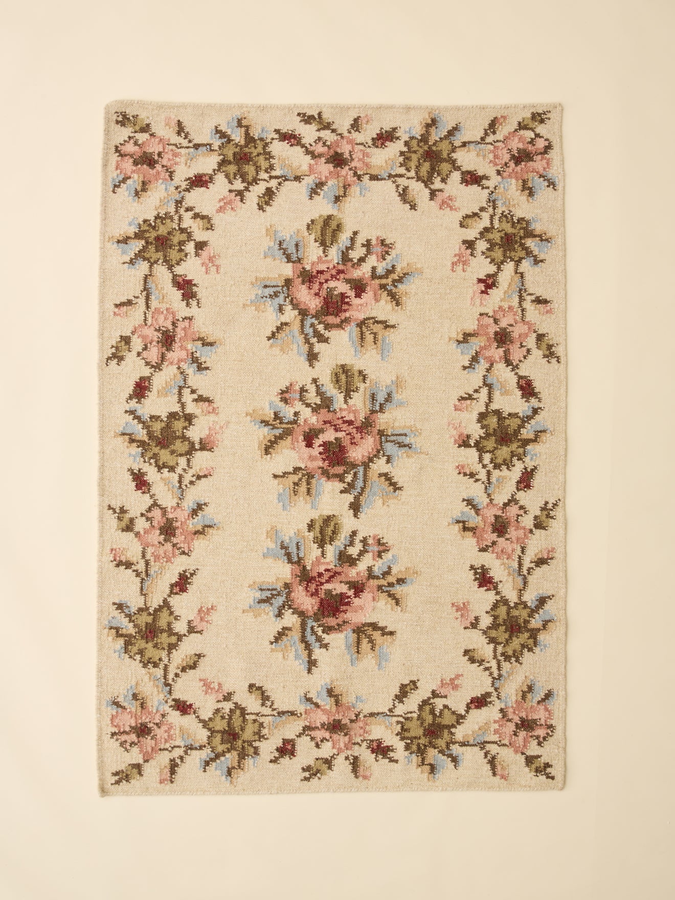 Tapis floral en laine – 120 × 180 cm, motif floral – vue 3