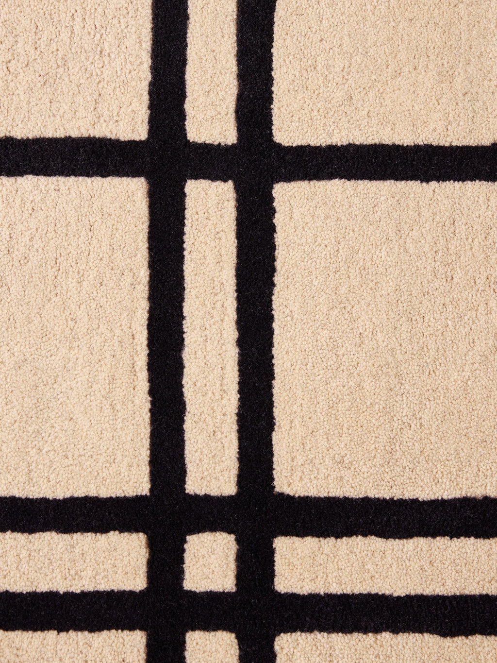 Tapis à carreaux – 120 × 180 cm, carreaux noir et beige – vue 2