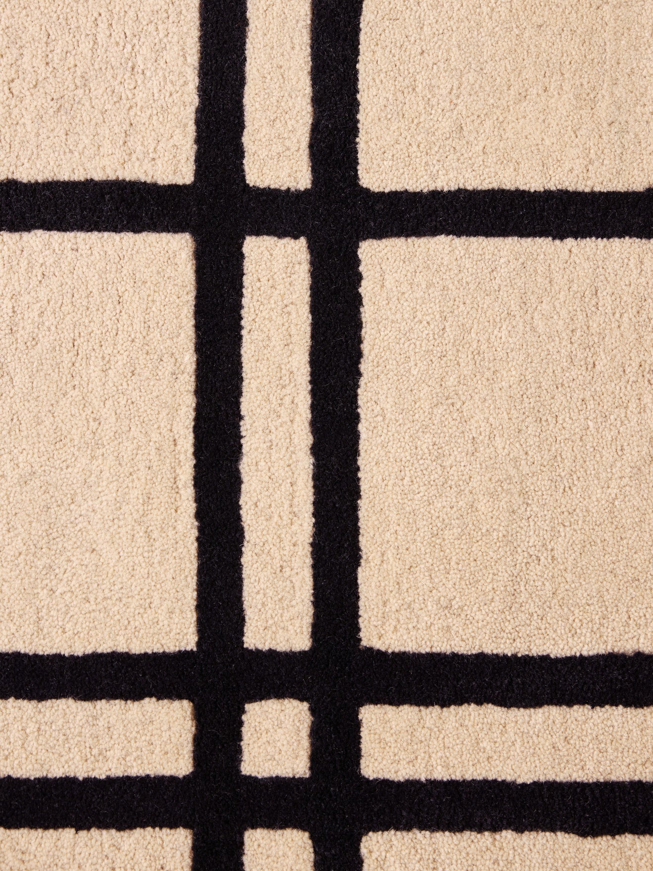 Tapis à carreaux – 120 × 180 cm, carreaux noir et beige – vue 2