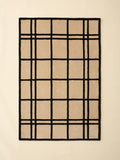 Tapis à carreaux – 120 × 180 cm, carreaux noir et beige – vue 1