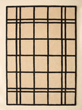Tapis à carreaux – 160 × 230 cm, carreaux noir et beige – vue 1