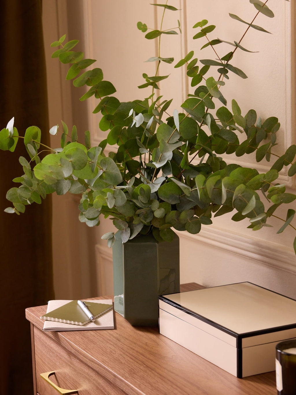 Vase géométrique en céramique – vert sauge, sauge – vue 4