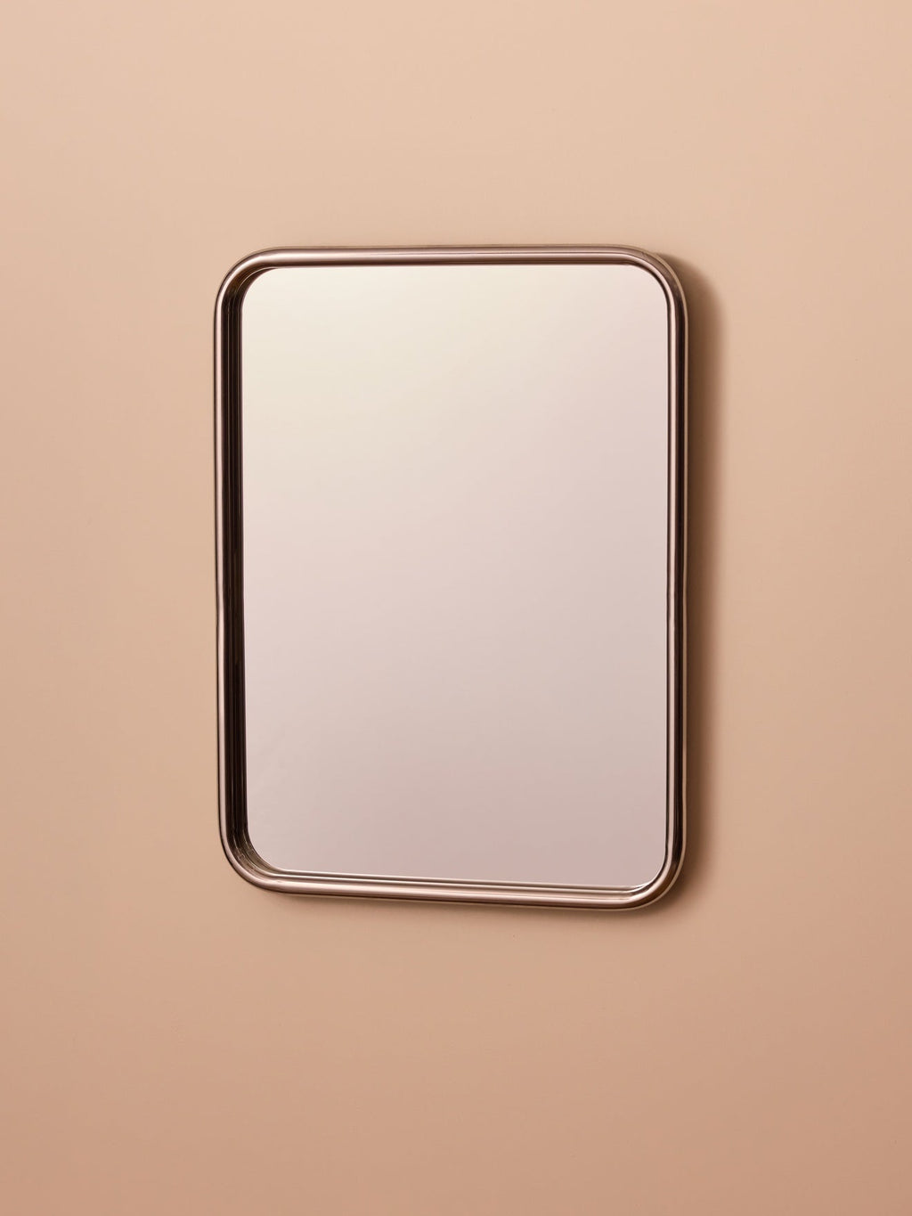 Miroir mural rectangulaire en acier inoxydable, argente – vue 2