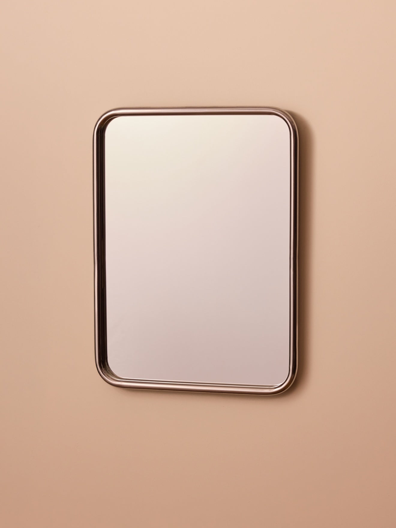 Miroir mural rectangulaire en acier inoxydable, argente – vue 2