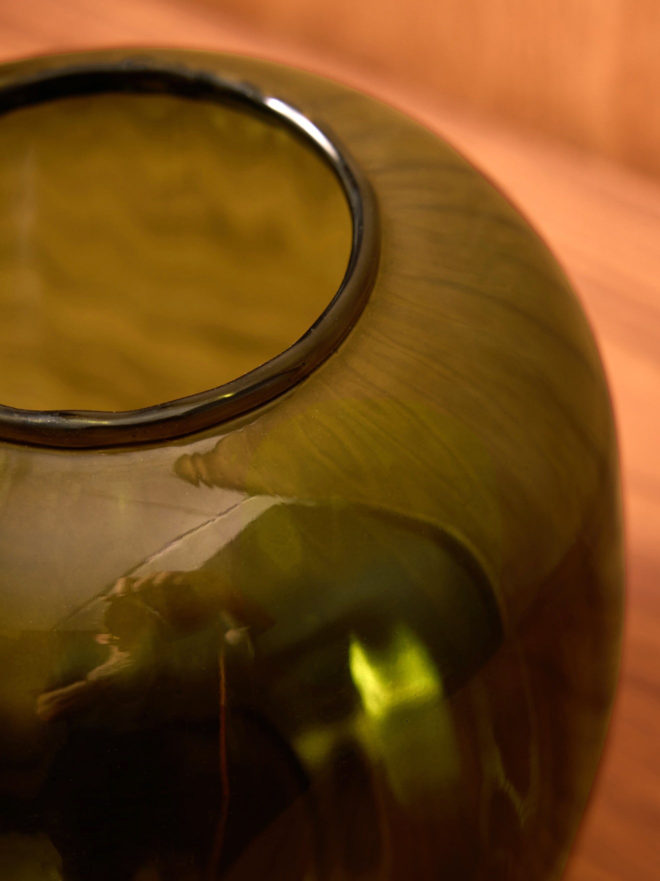 Vase cylindrique en verre – vert, vert – vue 2
