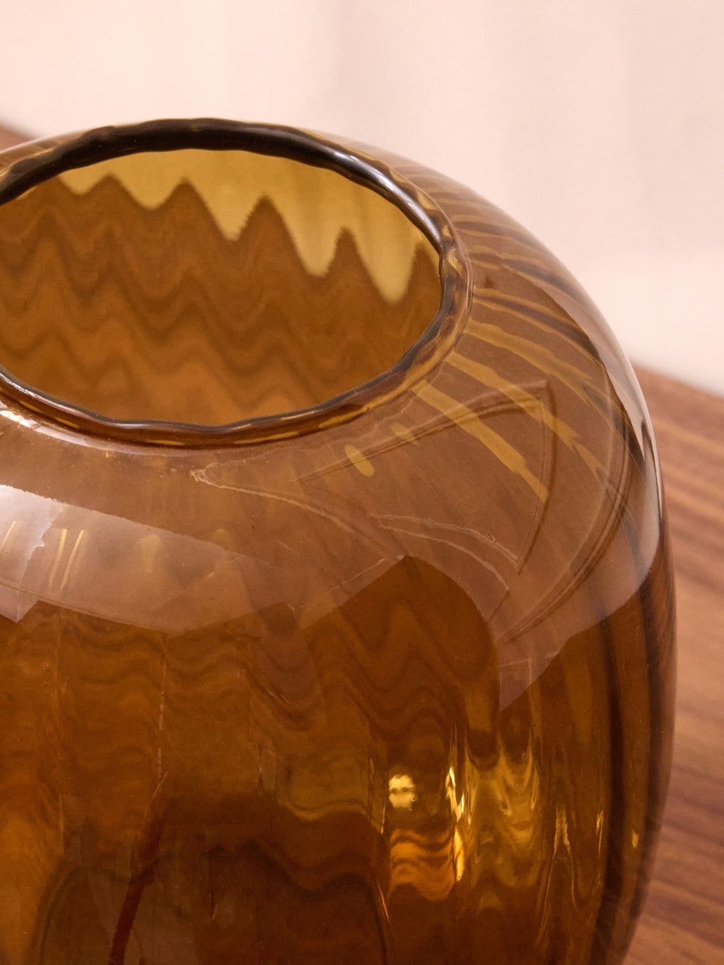Vase cylindrique en verre – cognac, cognac – vue 3