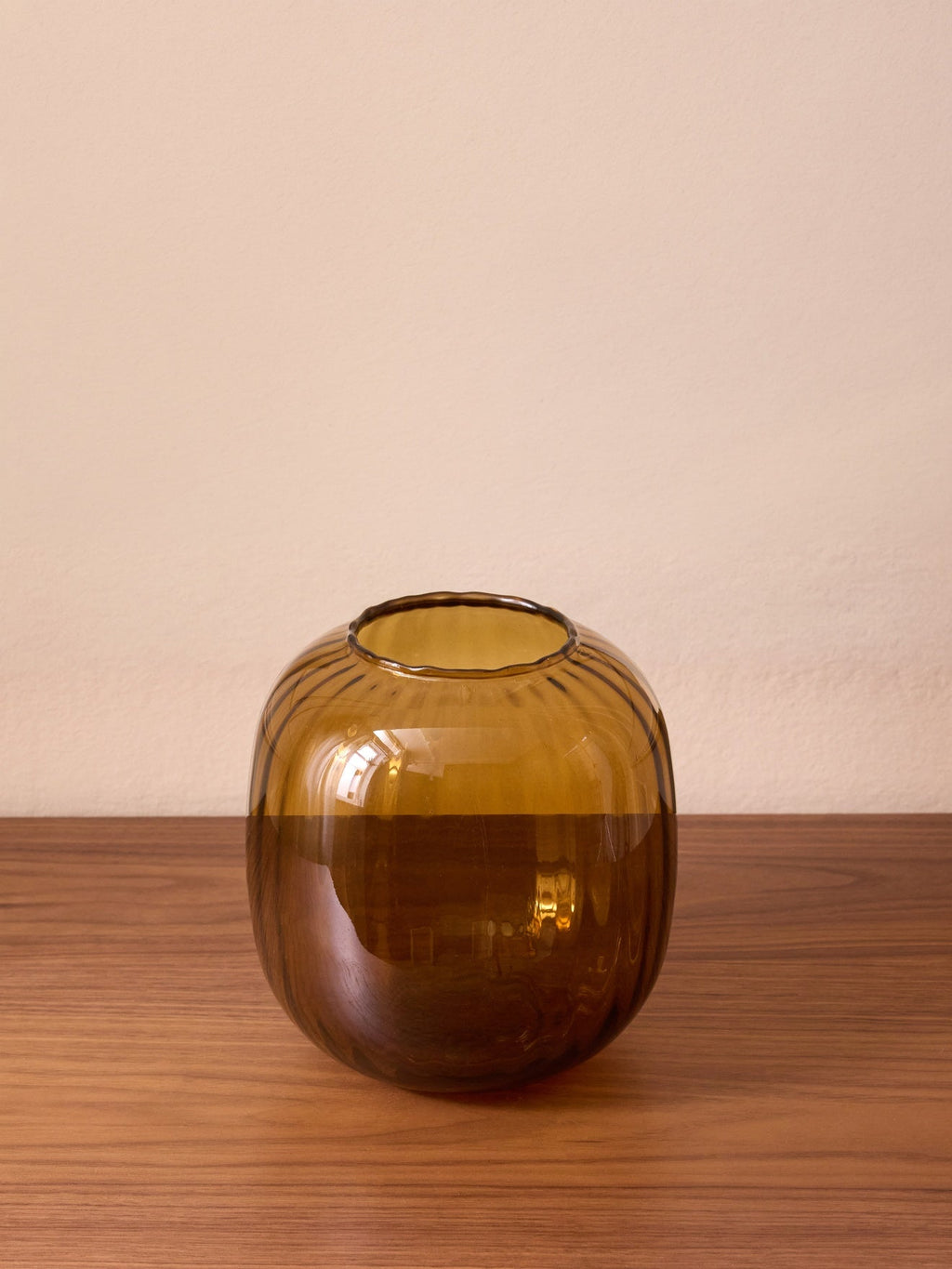 Vase cylindrique en verre – cognac, cognac – vue 2
