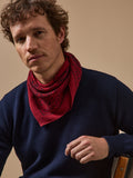 Bandana adulte imprimé en laine – bordeaux, bordeaux – vue 1