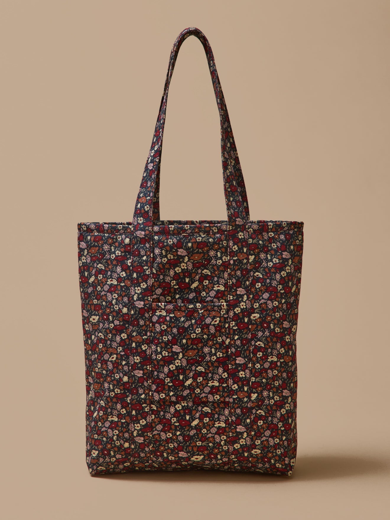 Sac cabas à motif floral – grand format, motif floral sombre – vue 4
